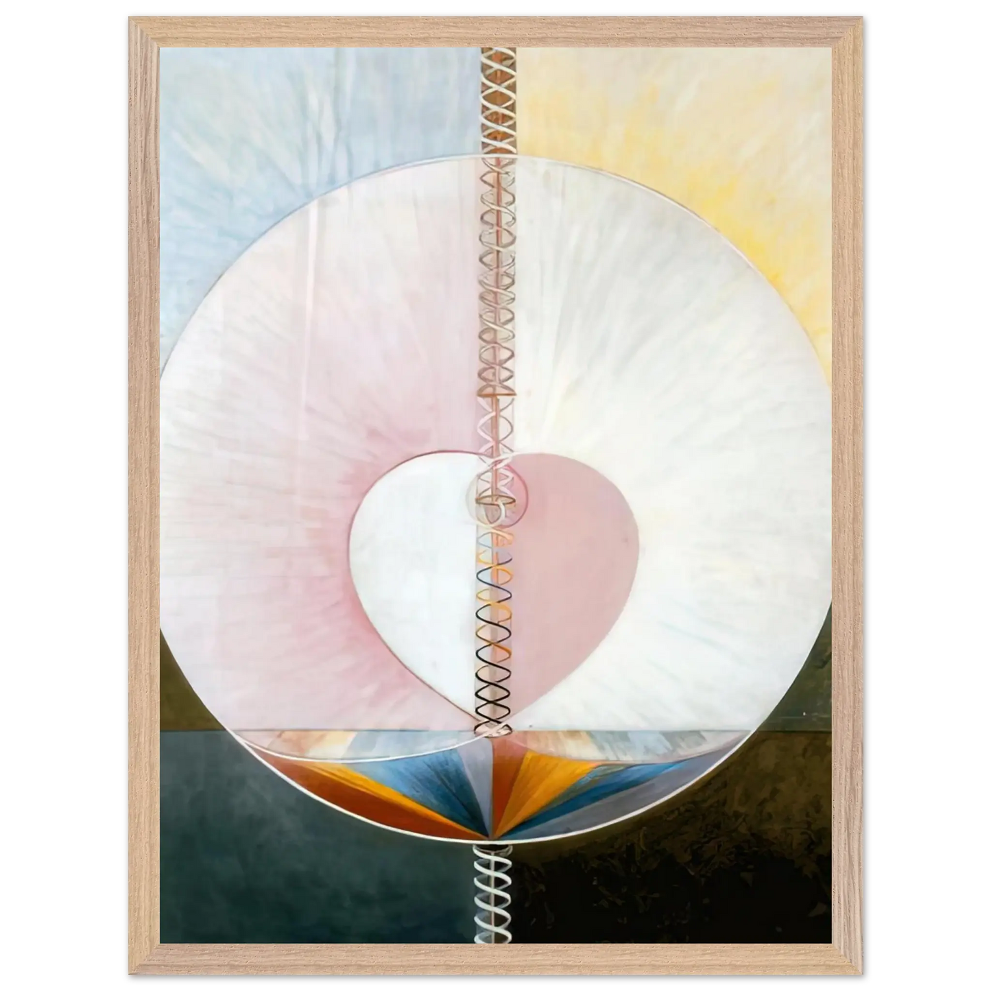 Hilma af Klint - WHAT A HUMAN BEING IS 1910 Wall art - 50x70 cm / 20x28 Inches - Premium Wooden Framed Poster With Fine Art Paper - Wood frame