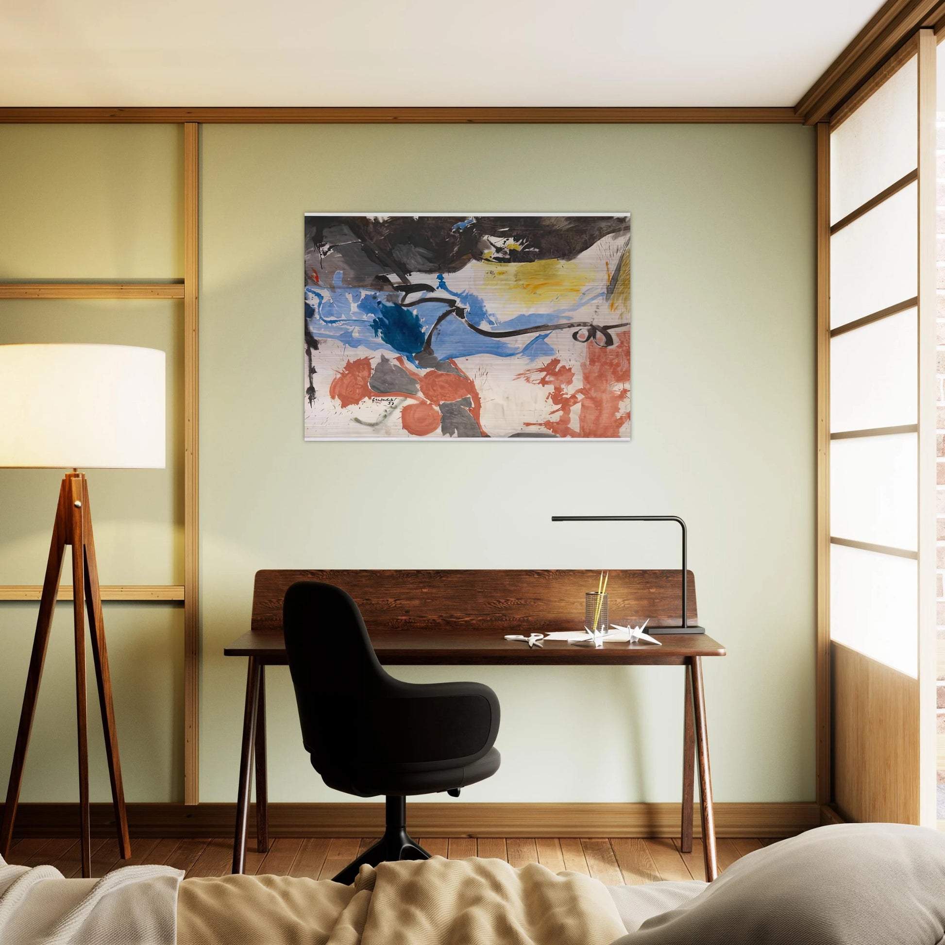 Hotel Cro-Magnon, 1958- - Helen Frankenthaler Brushed Aluminum Print - 70x100 cm / 28x40 inches | Helen Frankenthaler Aluminum Print | Helen Frankenthaler Prints