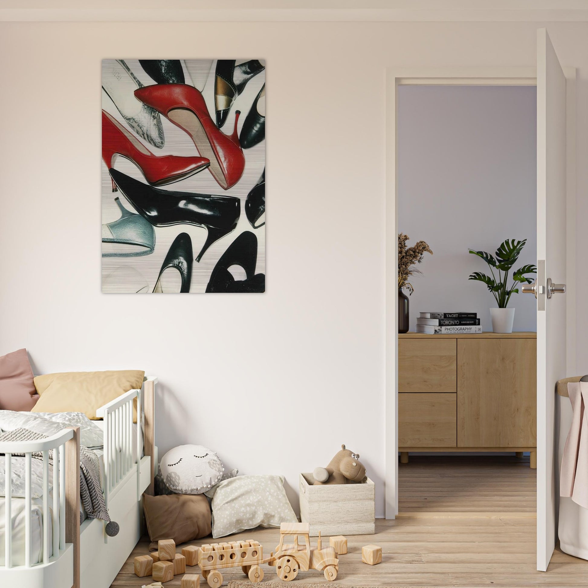 Shoes - Andy Warhol Brushed Aluminum Print - 70x100 cm / 28x40 inches | Andy Warhol Aluminum Print | Andy Warhol Prints