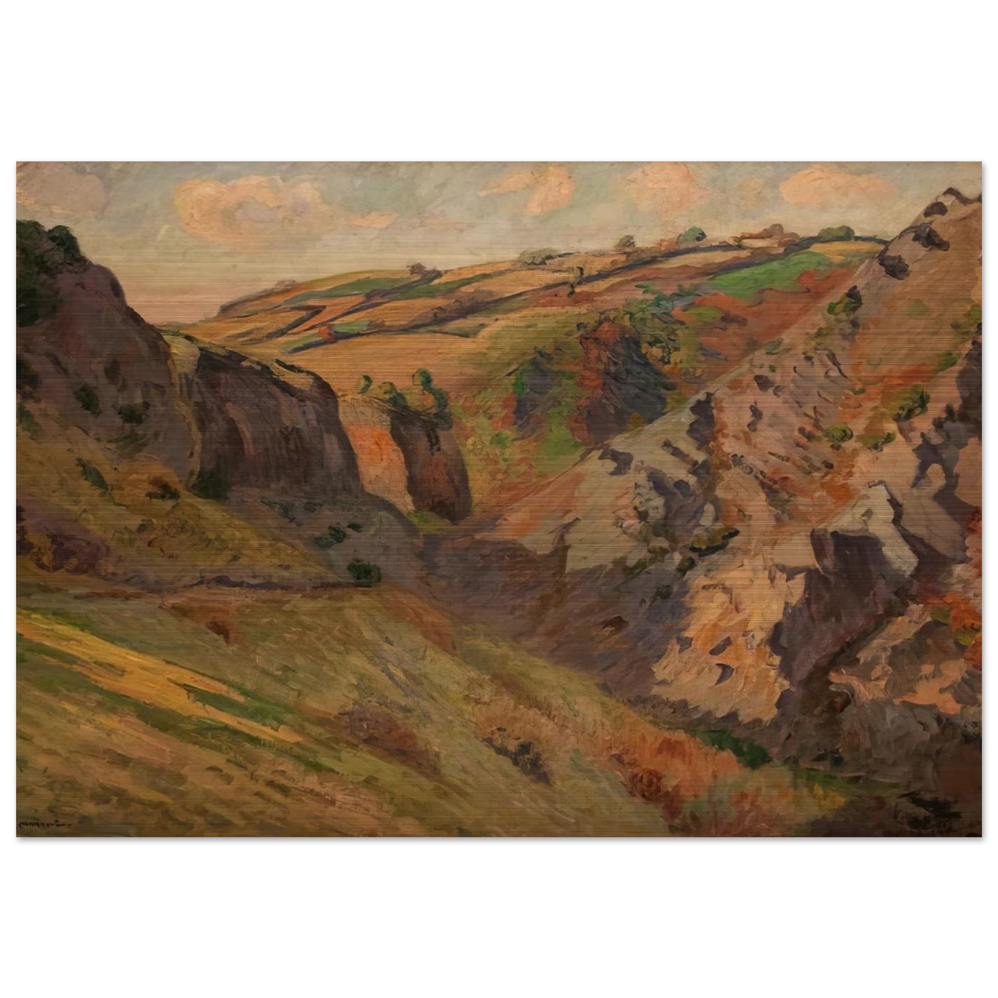 Caves Prunal near Pontgibaud Auvergne - Armand Guillaumin Brushed Aluminum Print - 70x100 cm / 28x40 inches | Armand Guillaumin Aluminum Print | Armand Guillaumin Prints