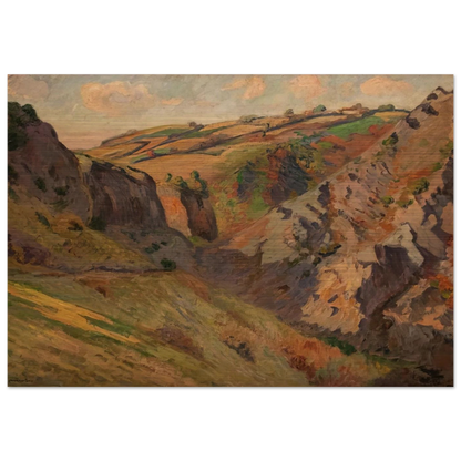 Caves Prunal near Pontgibaud Auvergne - Armand Guillaumin Brushed Aluminum Print - 70x100 cm / 28x40 inches | Armand Guillaumin Aluminum Print | Armand Guillaumin Prints