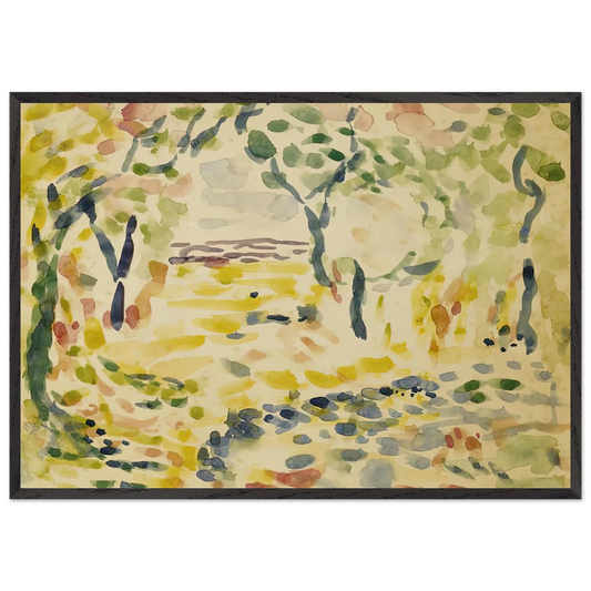 ETUDE POUR LE BONHEUR DE VIVRE 1905 - Henri Matisse 70x100 cm / 28x40 inches Framed Art Print – Black Wooden Frame