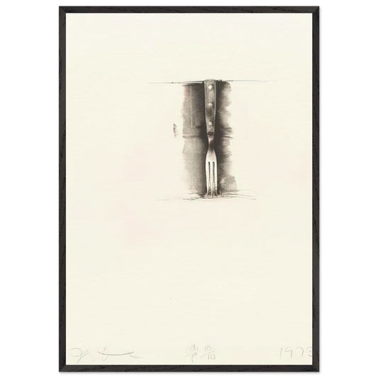 UNTITLED FROM TEN WINTER TOOLS 1973 8 - Jim Dine 70x100 cm / 28x40 inches Framed Art Print – Black Wooden Frame