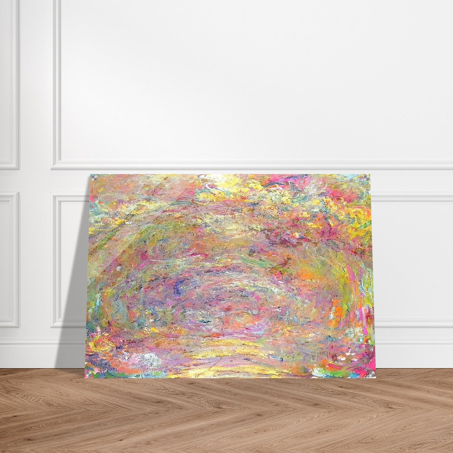 Path under the Rose Trellises - claude monet Acrylic Print - 70x100 cm / 28x40″ inches | claude monet Wall Art | claude monet Prints