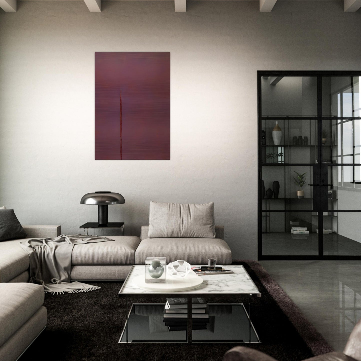 Untitled - 1971 - Theodoros Stamos Brushed Aluminum Print - 70x100 cm / 28x40 inches | Theodoros Stamos Aluminum Print | Theodoros Stamos Prints