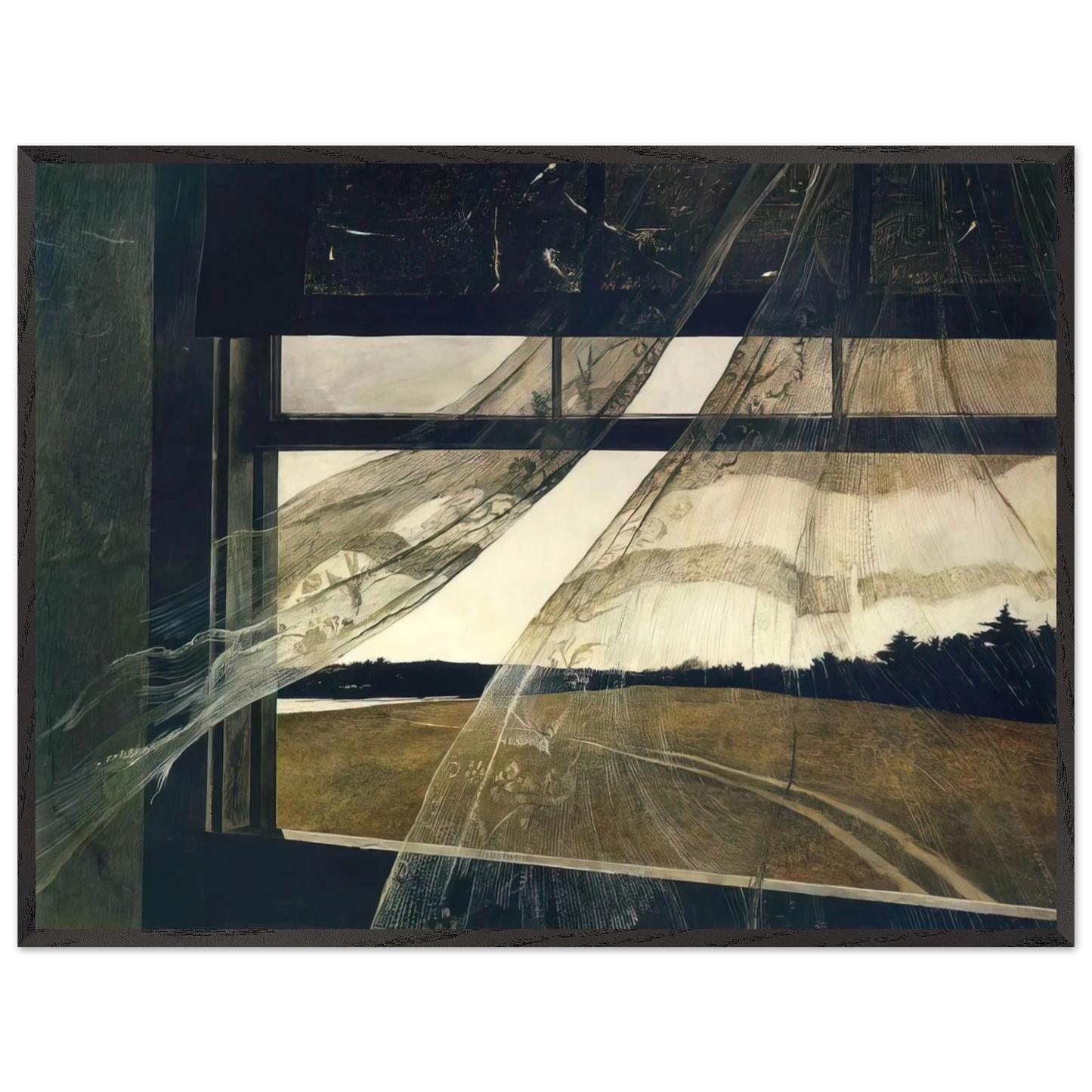 Andrew Wyeth - WIND FROM THE SEA 1947 Wall Art - 30x40 cm / 12x16 inches - Fine Art Poster-canvas - -