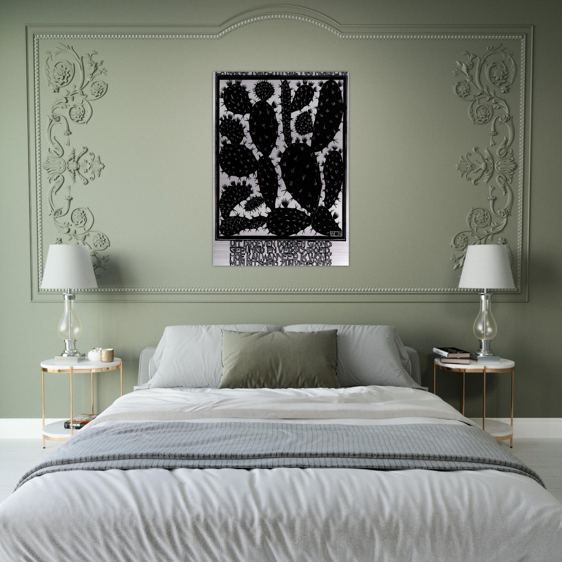 EMBLEMATA CACTUS - MC Escher Brushed Aluminum Print - 70x100 cm / 28x40 inches | MC Escher Aluminum Print | MC Escher Prints