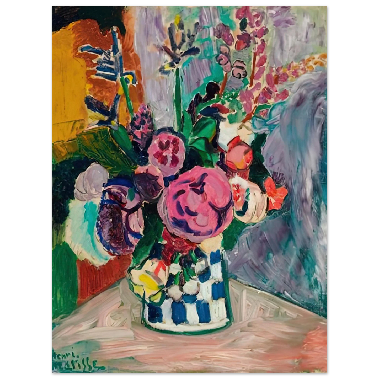 Henri Matisse - LES PIVOINES 1907  75x100 cm / 30x40inches Fine Art Poster