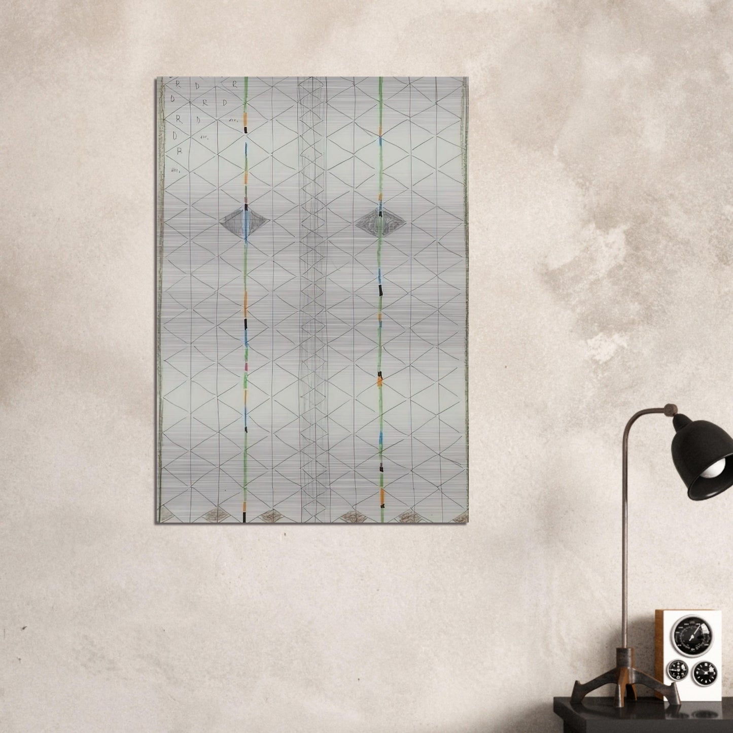 Untitled 1 - 1984 - Bruno Munari Brushed Aluminum Print - 70x100 cm / 28x40 inches | Bruno Munari Aluminum Print | Bruno Munari Prints