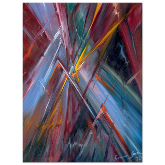 Konrad Zuse - Colorful Flashes  75x100 cm / 30x40inches Fine Art Poster
