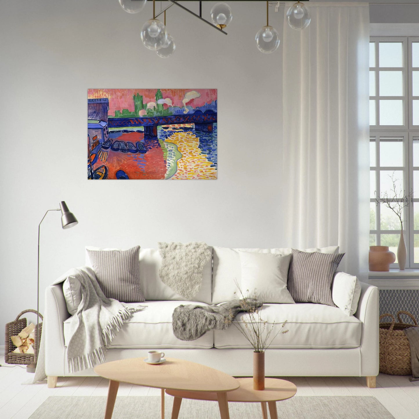 CHARING CROSS BRIDGE 1906 - Andre Derain Brushed Aluminum Print - 70x100 cm / 28x40 inches | Andre Derain Aluminum Print | Andre Derain Prints