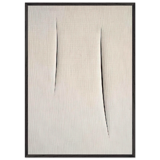 Concept Spatiale - 1959 - Lucio Fontana 70x100 cm / 28x40 inches Framed Art Print – Black Wooden Frame