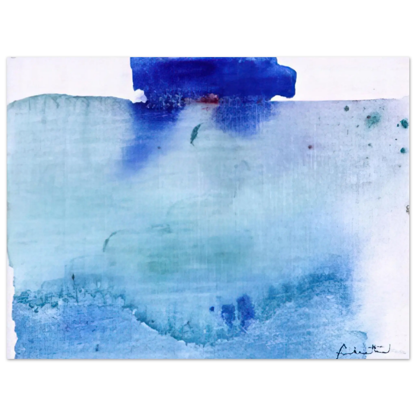 Helen Frankenthaler - Untitled - 1982 Wall art - 27x35 cm / 11x14 inches - Premium Wooden Framed Poster With Fine Art Paper - Wood frame