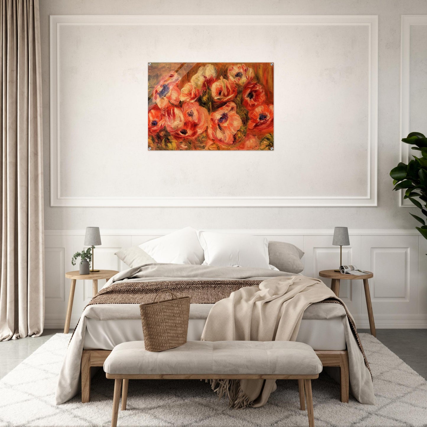 Anemones - Pierre-Auguste Renoir Acrylic Print - 70x100 cm / 28x40″ inches