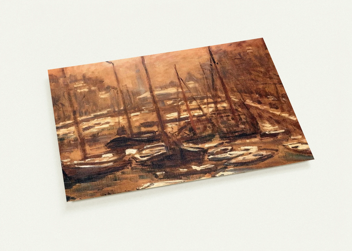 Geldersekade of Amsterdam Invierno By claude monet Pack of 10 Post Cards | claude monet Post Cards | A6 (10.5 x 14.8 cm) - 4.1 x 5.8 inches