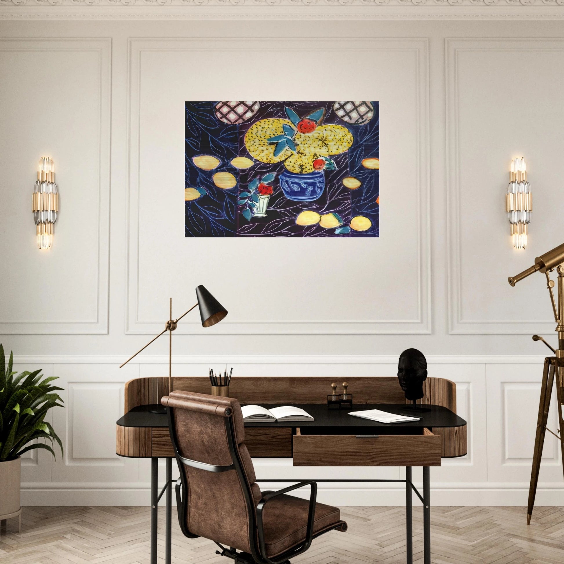 LEMONS AND MIMOSA 1944 - Henri Matisse Brushed Aluminum Print - 70x100 cm / 28x40 inches | Henri Matisse Aluminum Print | Henri Matisse Prints