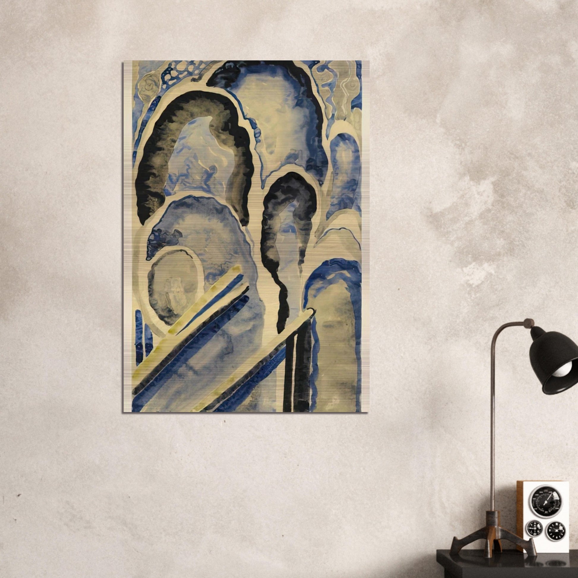 Blue-01 - Georgia O'Keeffe Brushed Aluminum Print - 70x100 cm / 28x40 inches | Georgia O'Keeffe Aluminum Print | Georgia O'Keeffe Prints