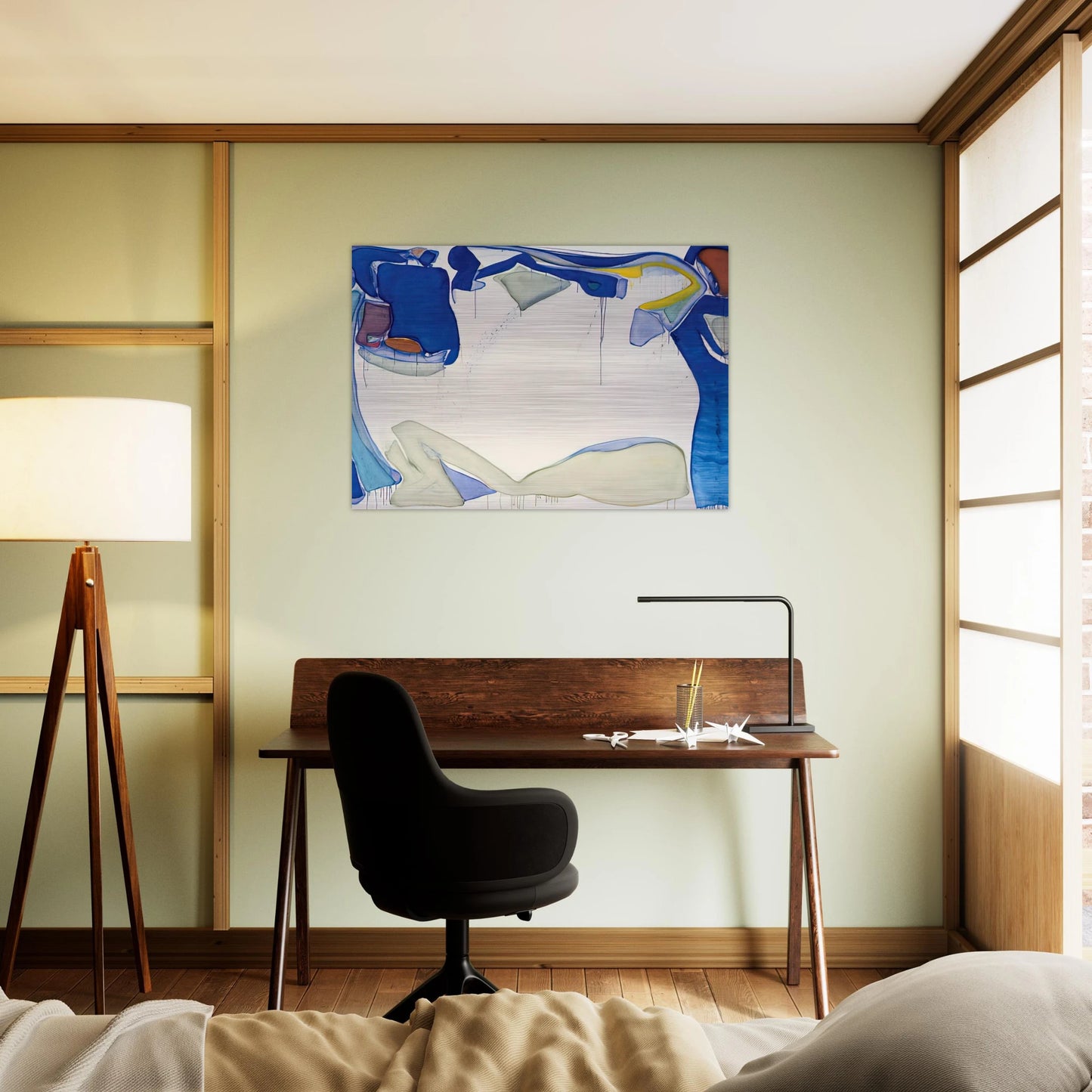 Mantis - Sam Francis Brushed Aluminum Print - 70x100 cm / 28x40 inches | Sam Francis Aluminum Print | Sam Francis Prints