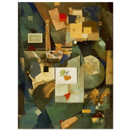 Kurt Schwitters - CHERRY PICTURE 1921  75x100 cm / 30x40inches Fine Art Poster