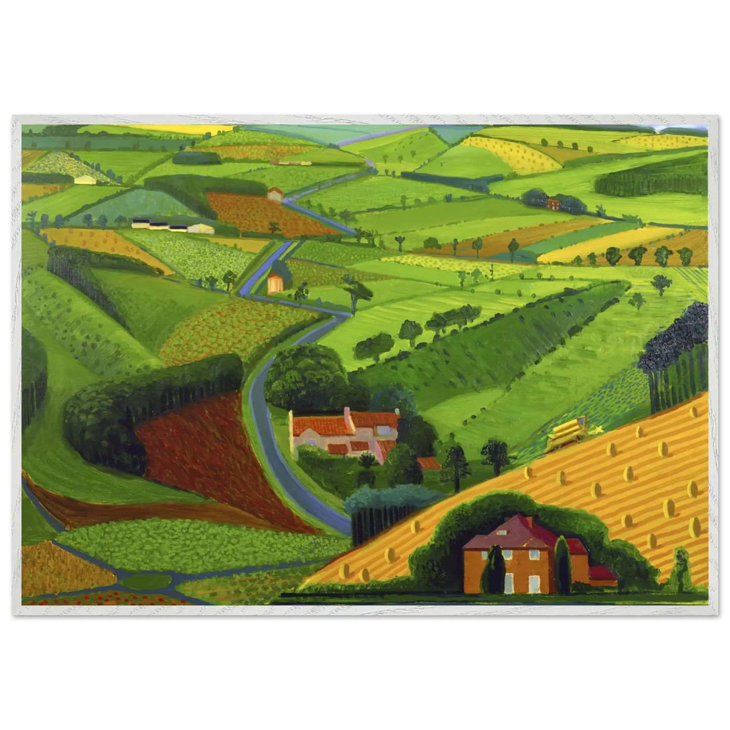 David Hockney - David Hockney Wall art - A3 (29.7 x 42  cm) - Premium Wooden Framed Poster With Fine Art Paper - Wood frame