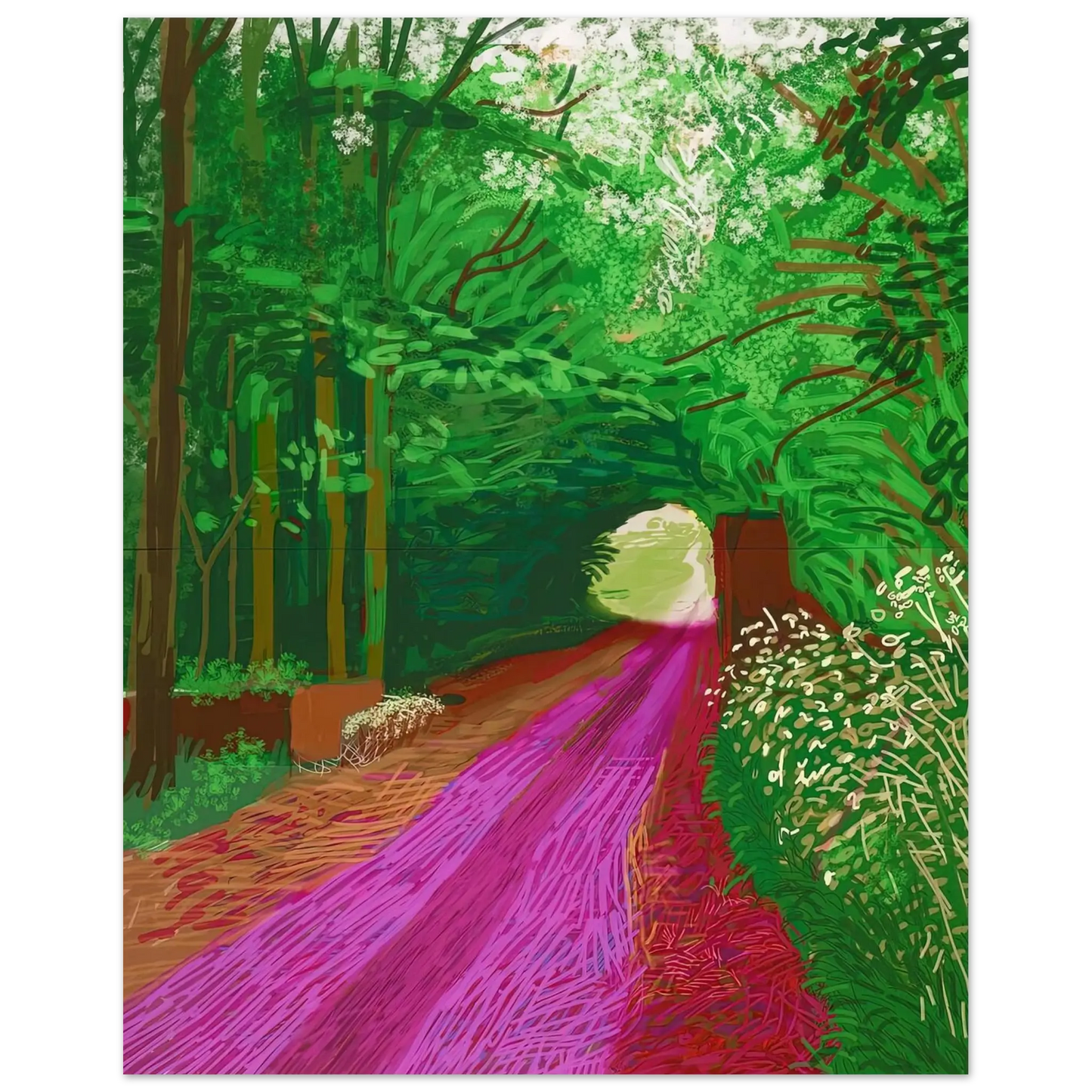 David Hockney - David Hockney Wall art - 13x18 cm / 5x7 inches - Premium Wooden Framed Poster With Fine Art Paper - Black frame