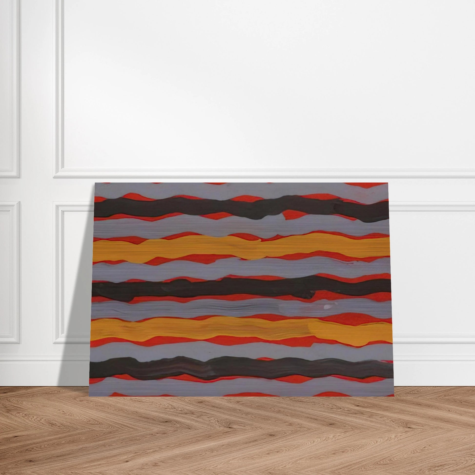 Spear Dreaming - 2001 - Clifford Possum Tjapaltjarri Brushed Aluminum Print - 70x100 cm / 28x40 inches | Clifford Possum Tjapaltjarri Aluminum Print | Clifford Possum Tjapaltjarri Prints
