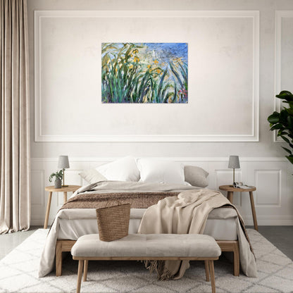 Yellow Irises and Malva - claude monet Acrylic Print - 70x100 cm / 28x40″ inches