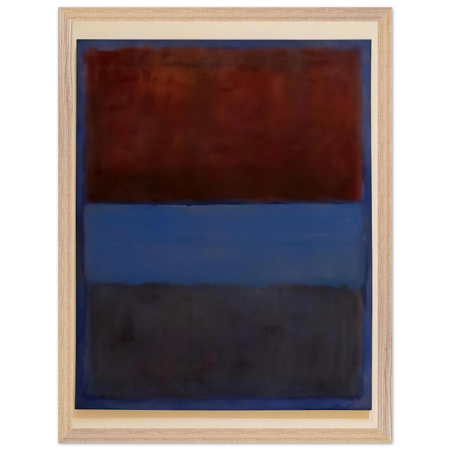 Mark Rothko - No.61 Rust and Blue - 1953 Wall Art - 30x40 cm / 12x16 inches - Premium Wooden Framed Poster With Fine Art Paper-canvas - White frame