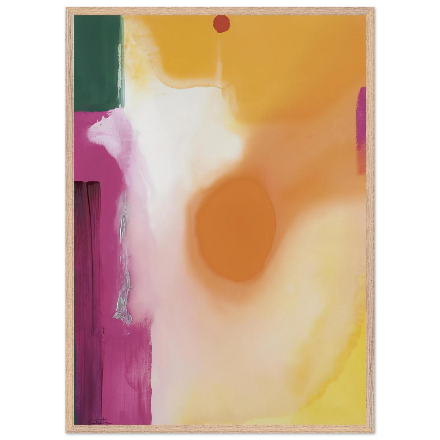 Helen Frankenthaler - Bullseye - 1989 Wall art - 45x60 cm / 18x24 inches - Premium Wooden Framed Poster With Fine Art Paper-canvas - Black frame