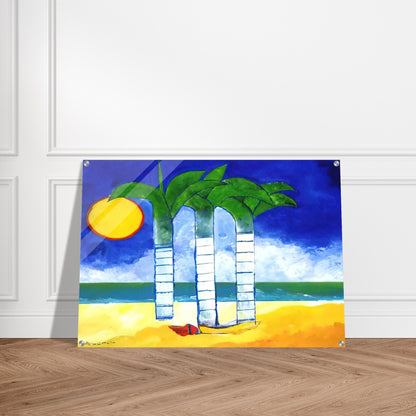 Paisagem - Naïve Art Primitivism - Aldemir Martins Acrylic Print - 70x100 cm / 28x40″ inches