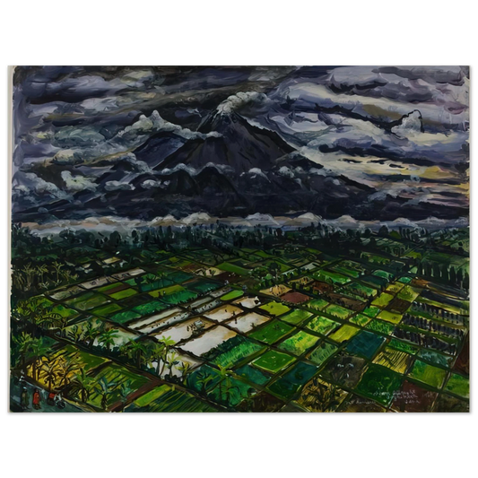 Ivan Albright - MT SEMERU JADKA KURA JAVA 1969  75x100 cm / 30x40inches Fine Art Poster
