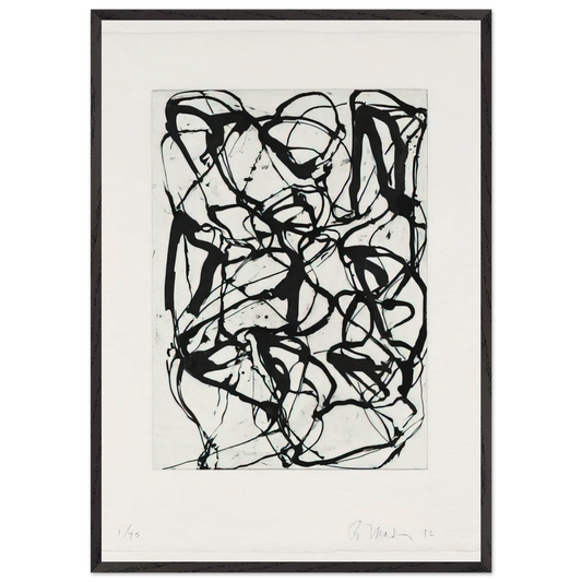 Han Shan Exit - 1992 - Brice Marden 70x100 cm / 28x40 inches Framed Art Print – Black Wooden Frame