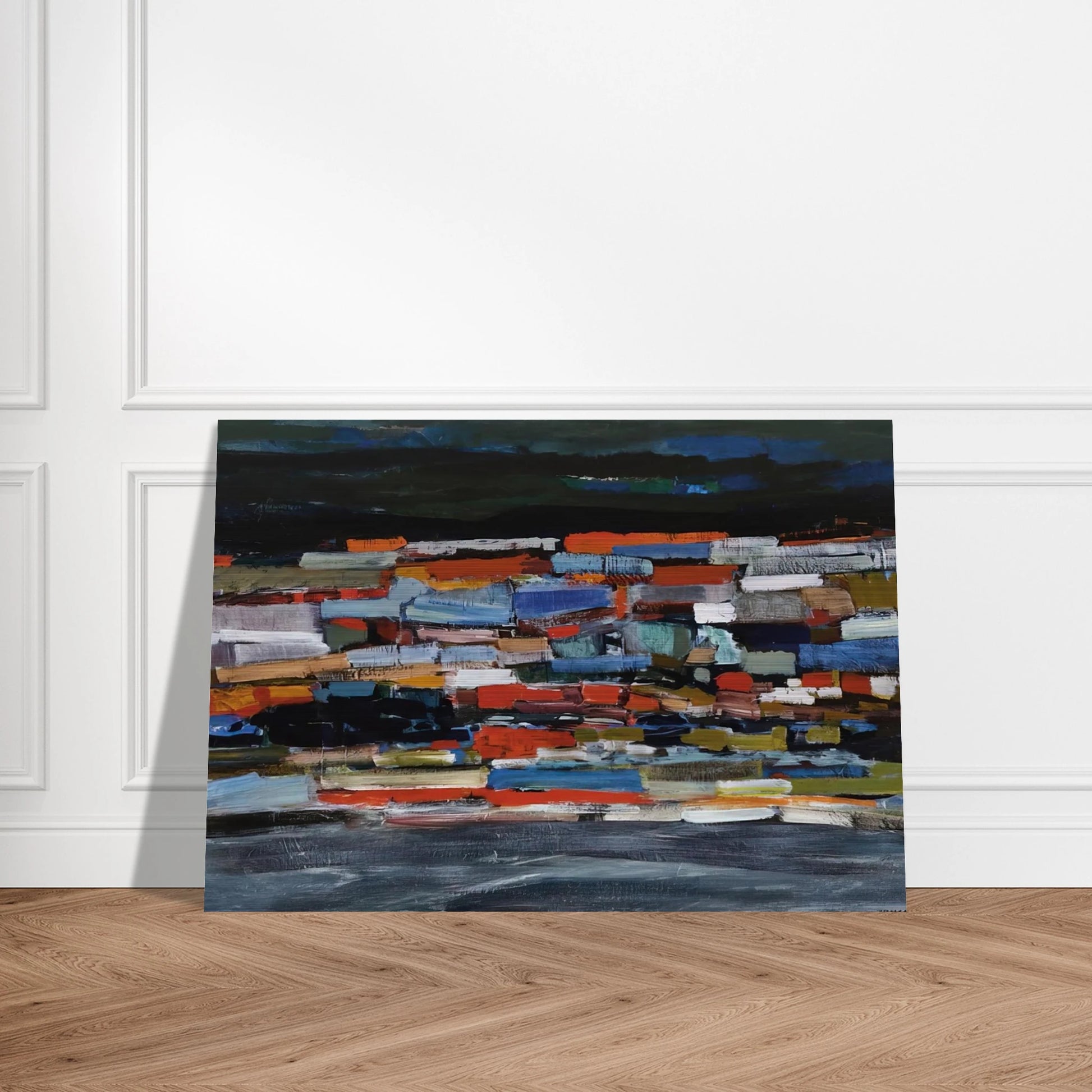 Town - 1965 - Tove Jansson Brushed Aluminum Print - 70x100 cm / 28x40 inches | Tove Jansson Aluminum Print | Tove Jansson Prints