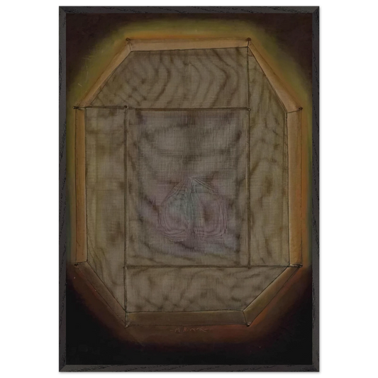 Mutant Mirror No 5 - 1971 - Manuel Rivera 70x100 cm / 28x40 inches Framed Art Print – Black Wooden Frame