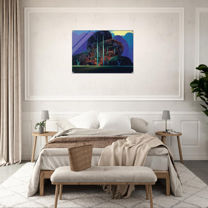 Softening Shades of Twilight - Eyvind Earle Acrylic Print - 70x100 cm / 28x40″ inches | Eyvind Earle Wall Art | Eyvind Earle Prints