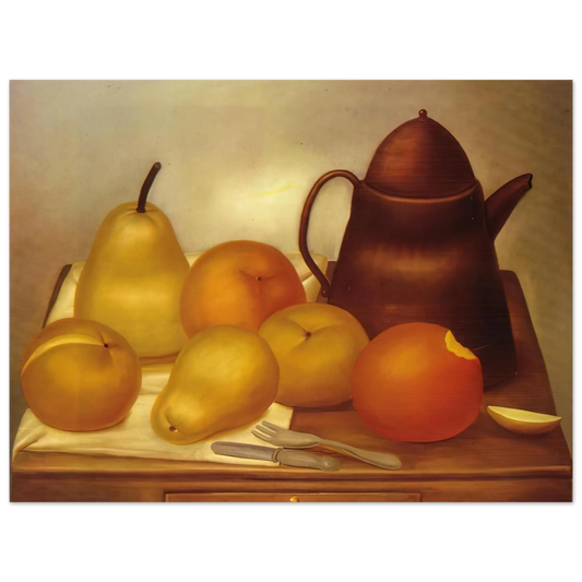 Fernando Botero - STILL LIFE WITH COFFEE POT  75x100 cm / 30x40inches Fine Art Poster