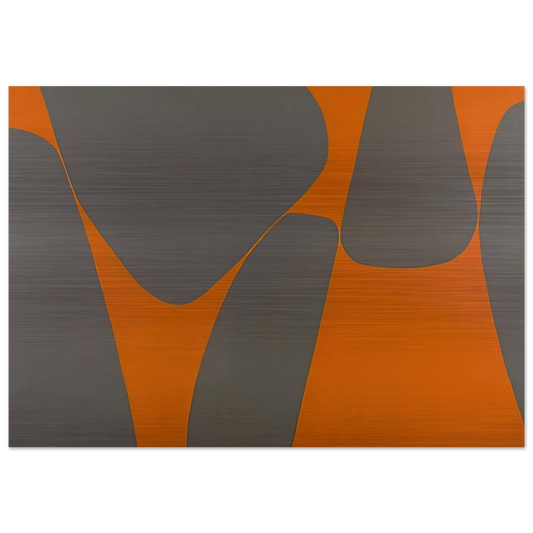 Magical Space Forms - 1962 - Lorser Feitelson Brushed Aluminum Print - 70x100 cm / 28x40 inches | Lorser Feitelson Aluminum Print | Lorser Feitelson Prints