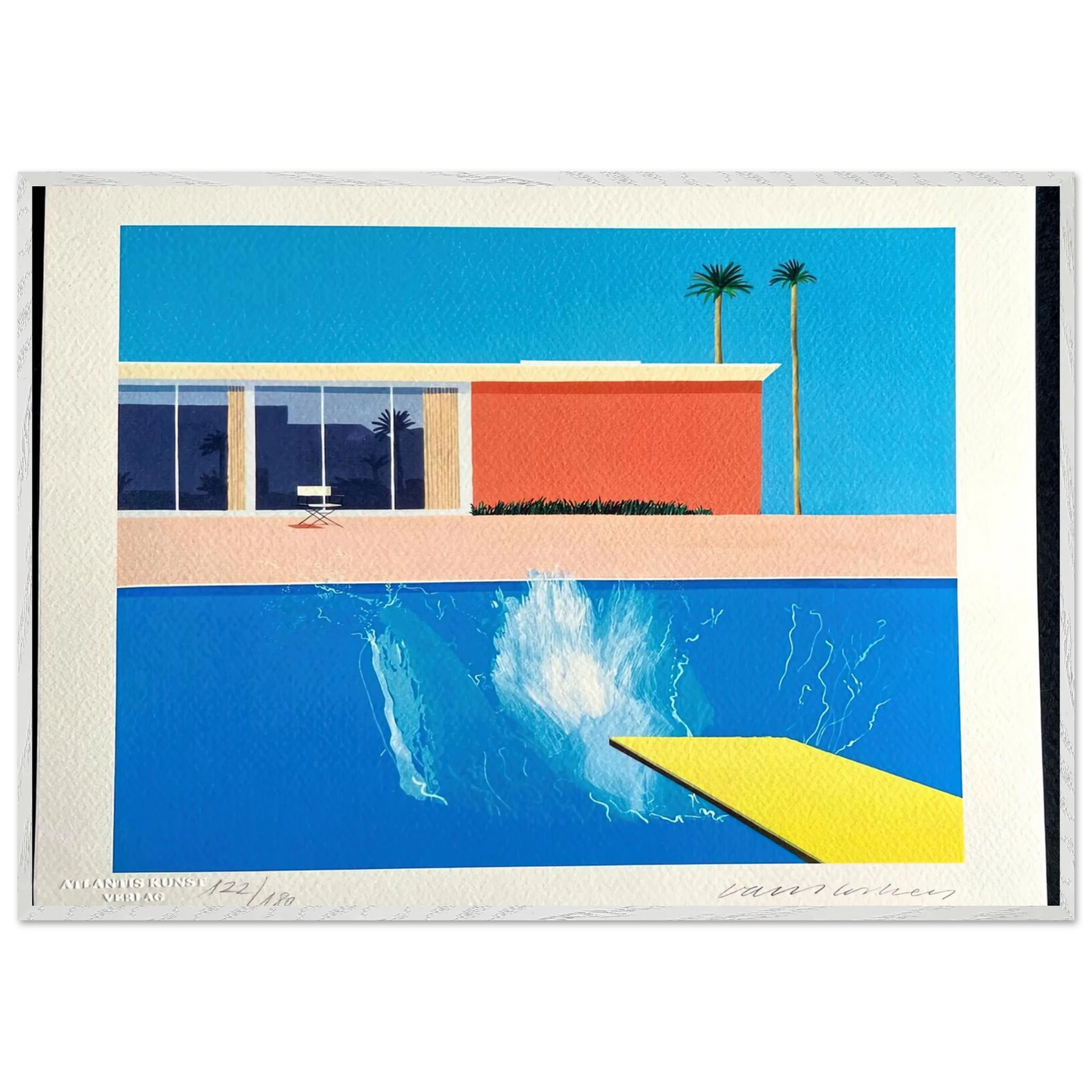 David Hockney - David Hockney Wall art - A1 (59.4 x 84.1  cm) - Premium Wooden Framed Poster With Fine Art Paper-canvas - Wood frame