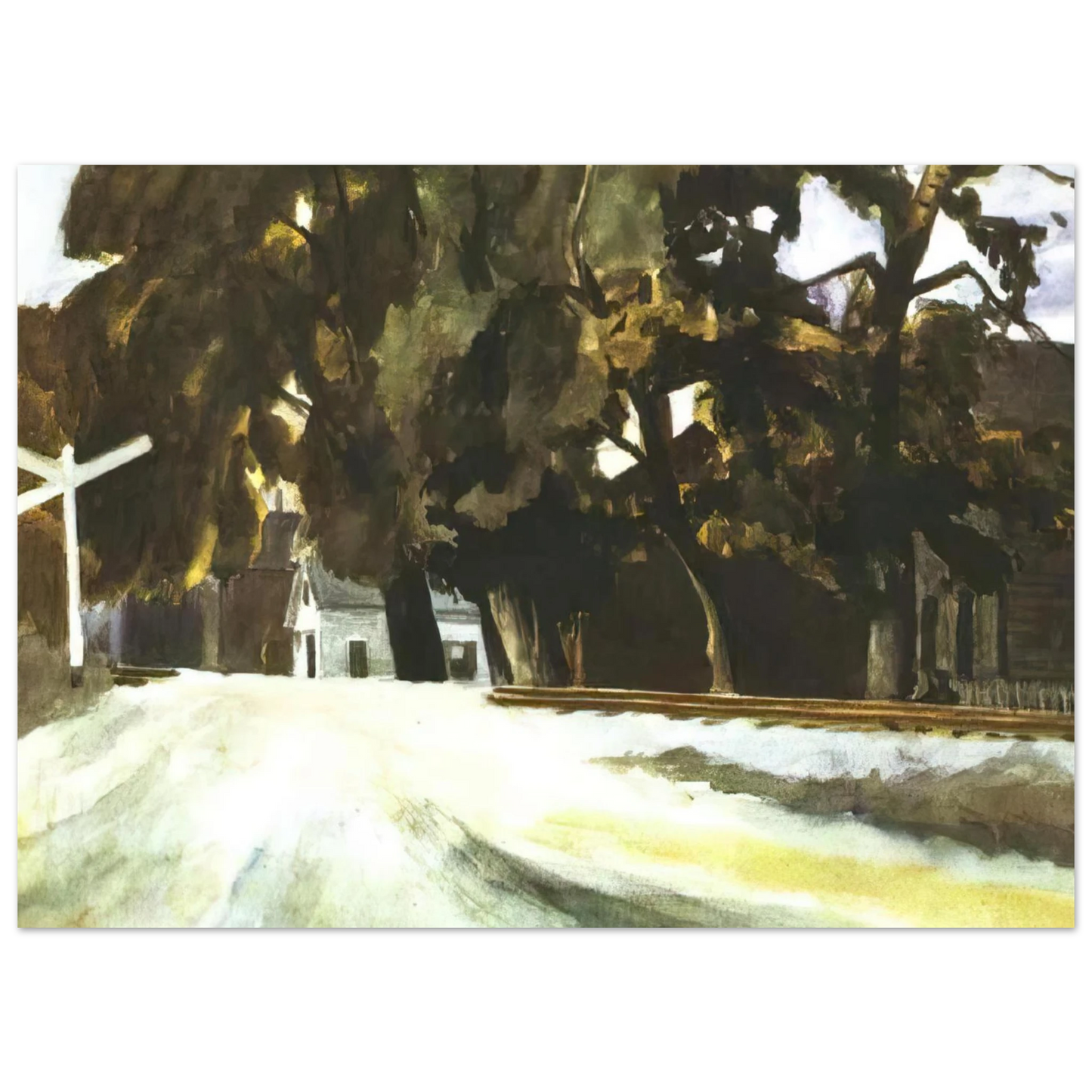 Edward Hopper - Railroad Crossing Fine Art Poster