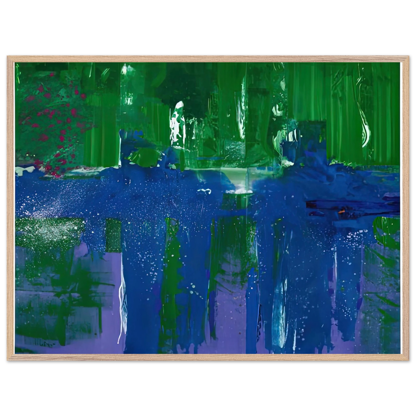 Helen Frankenthaler - Grotto, 1990- Wall Art - 21x29.7 cm / 8x12" - Premium Wooden Framed Poster With Fine Art Paper-canvas - White frame