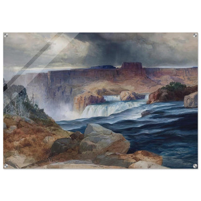 Shoshone Falls, Snake River, Idaho - Thomas Moran Acrylic Print - 70x100 cm / 28x40″ inches | Thomas Moran Wall Art | Thomas Moran Prints