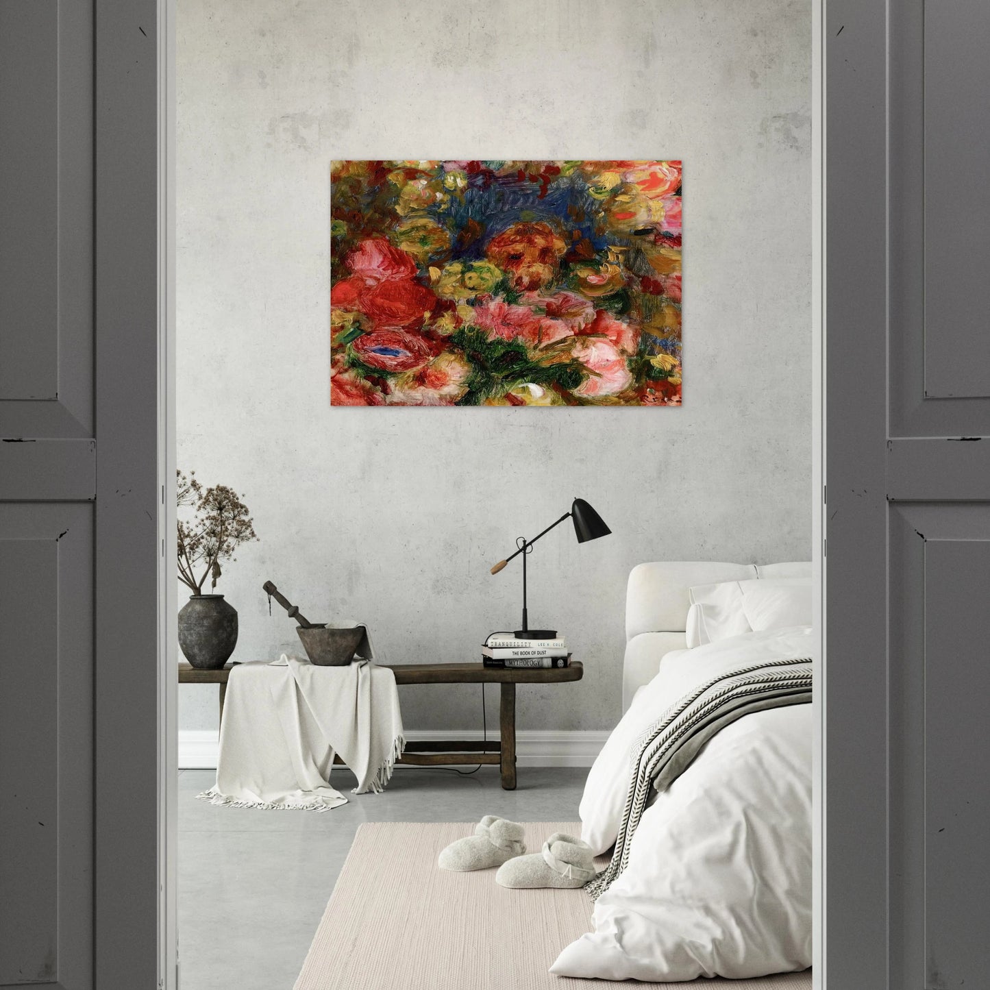 Flowers - Pierre-Auguste Renoir Brushed Aluminum Print - 70x100 cm / 28x40 inches | Pierre-Auguste Renoir Aluminum Print | Pierre-Auguste Renoir Prints