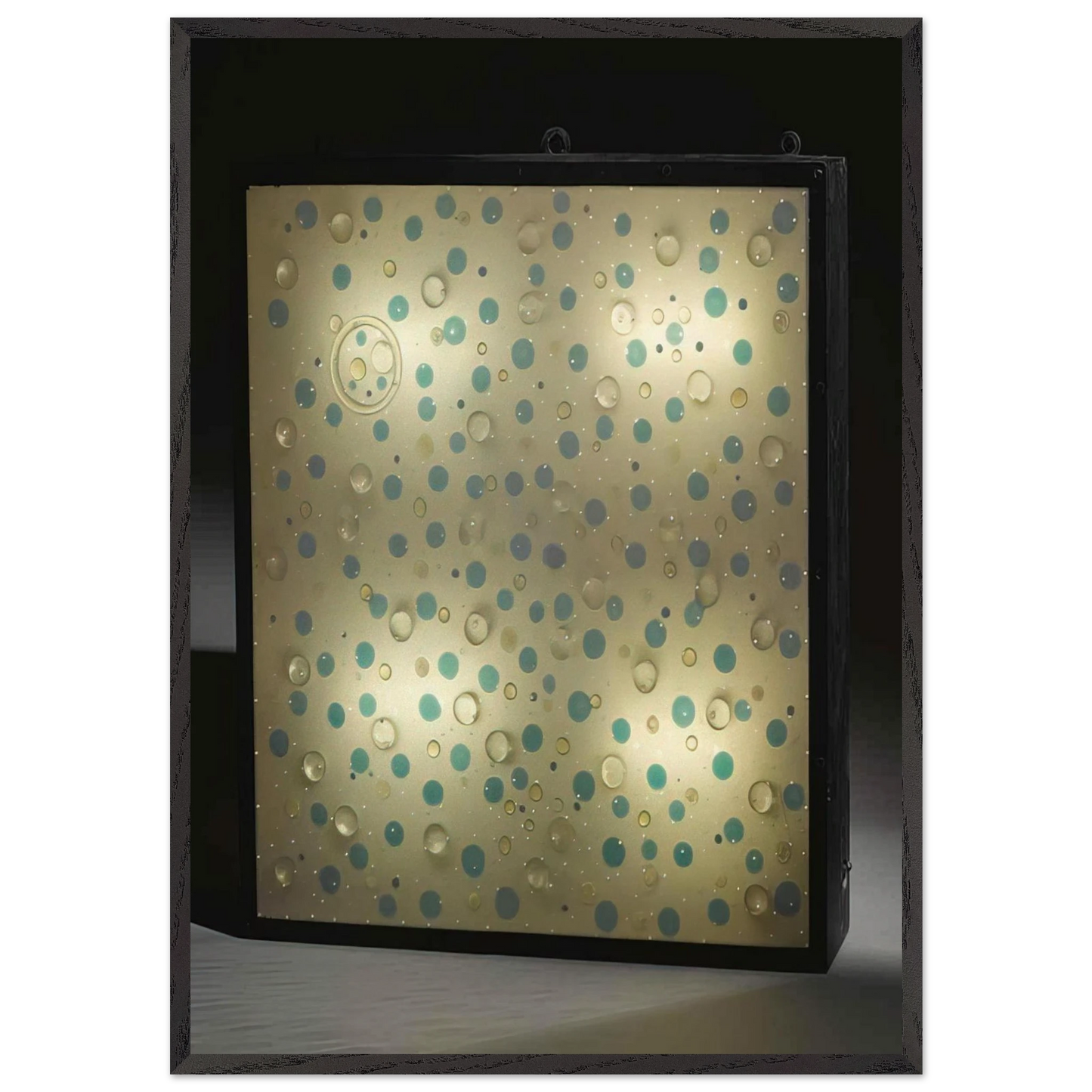 Reloj espacial - Kinetic Art - Gyula Kosice 70x100 cm / 28x40 inches Framed Art Print – Black Wooden Frame