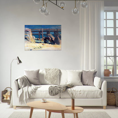 SANDY BEACH OF SAINTE ADRESSE - Raoul Dufy Brushed Aluminum Print - 70x100 cm / 28x40 inches | Raoul Dufy Aluminum Print | Raoul Dufy Prints