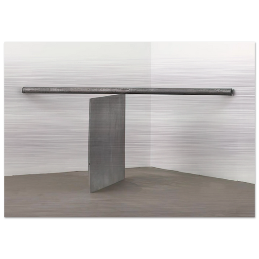 EQUAL CORNER PROP PIECE 1970 - Richard Serra Brushed Aluminum Print - 70x100 cm / 28x40 inches | Richard Serra Aluminum Print | Richard Serra Prints