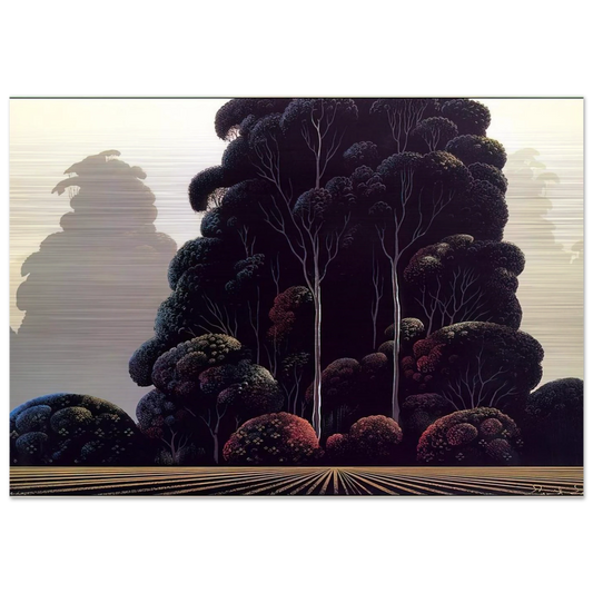Autumn - Eyvind Earle Brushed Aluminum Print - 70x100 cm / 28x40 inches | Eyvind Earle Aluminum Print | Eyvind Earle Prints