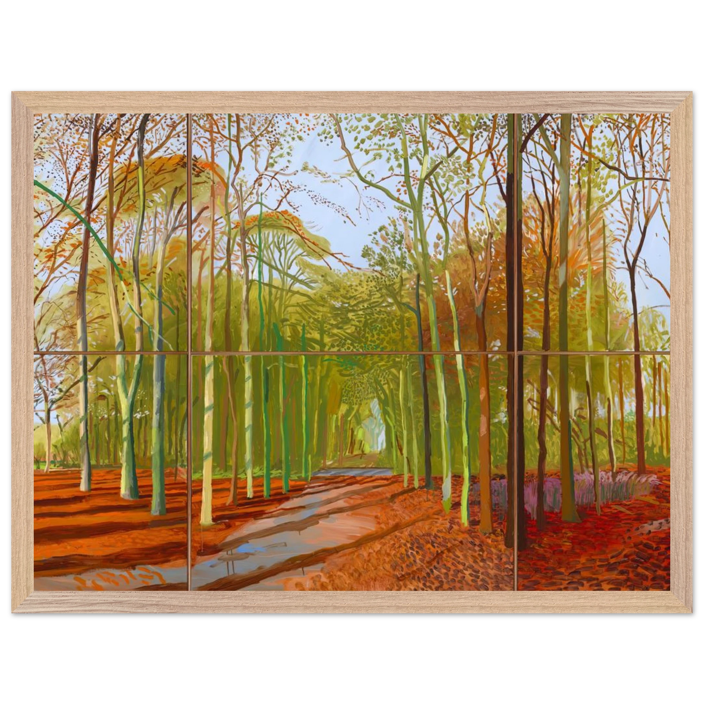 David Hockney - Woldgate Woods, 21, 23 & 29 November 2006 - A1 (59.4 x 84.1  cm) - Fine Art Poster-canvas - -