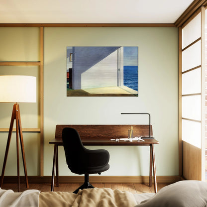 Rooms By The Sea - Edward Hopper Brushed Aluminum Print - 70x100 cm / 28x40 inches | Edward Hopper Aluminum Print | Edward Hopper Prints