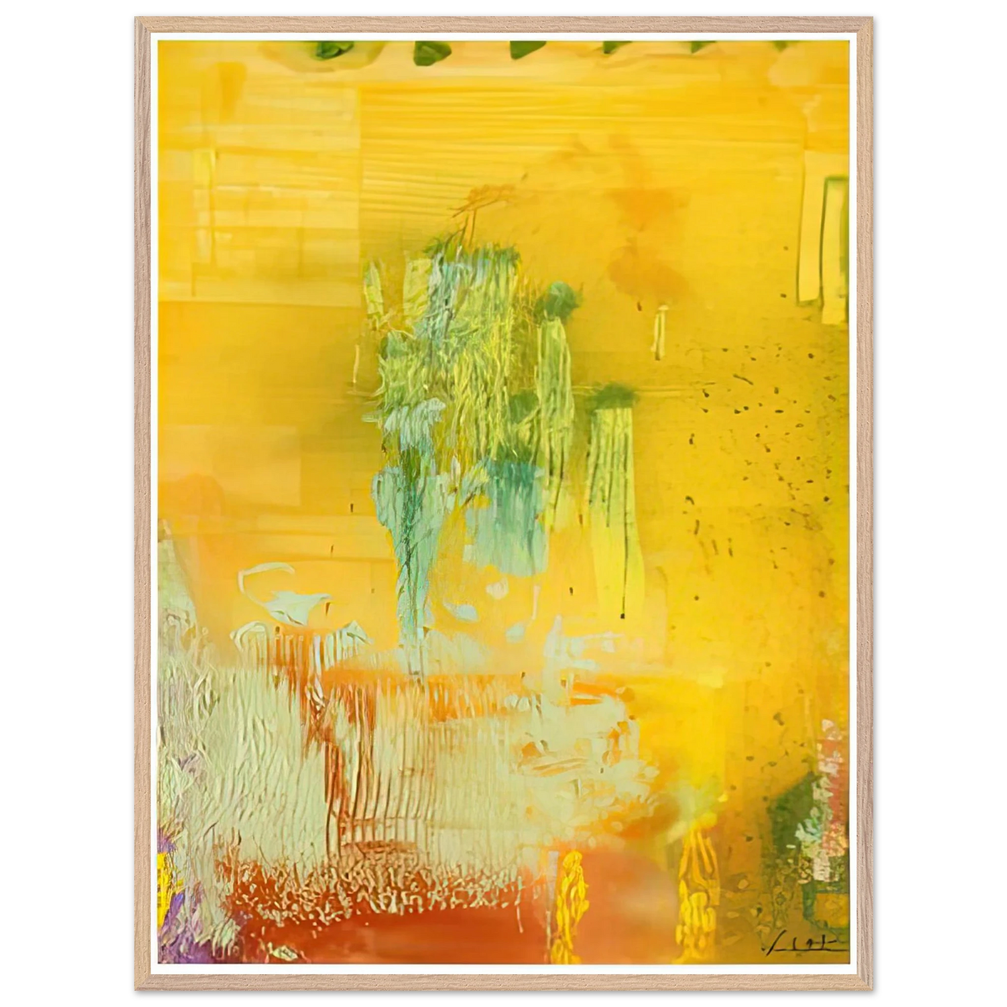 Helen Frankenthaler - Aspens, 1991- Wall Art - 21x29.7 cm / 8x12" - Premium Wooden Framed Poster With Fine Art Paper-canvas - Wood frame