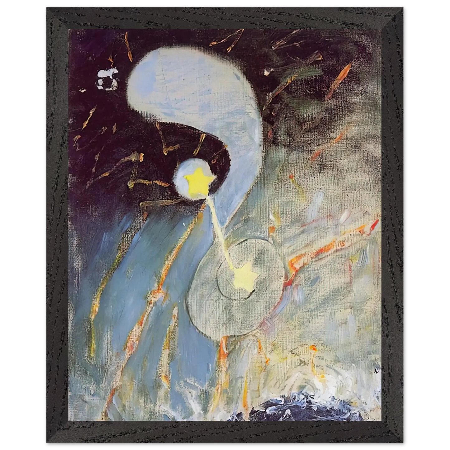 Hilma af Klint - CHAOS NR 2 1906 Wall art - 15x20 cm / 6x8 Inches - Premium Wooden Framed Poster With Fine Art Paper - Wood frame